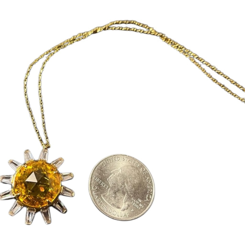 Women Kate Spade Gold Sunburst Statement Necklace OS - Picture 2 of 3